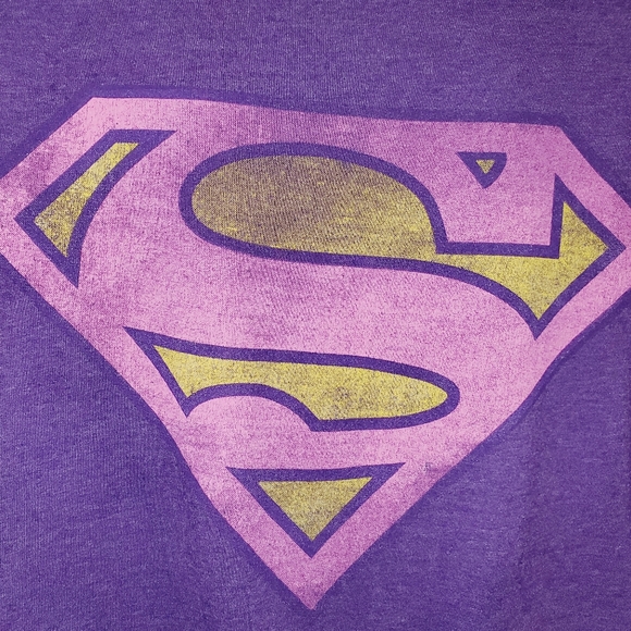 Superman Long Sleeve Light Weight Sweatshirt Purple 122 - Picture 5 of 5